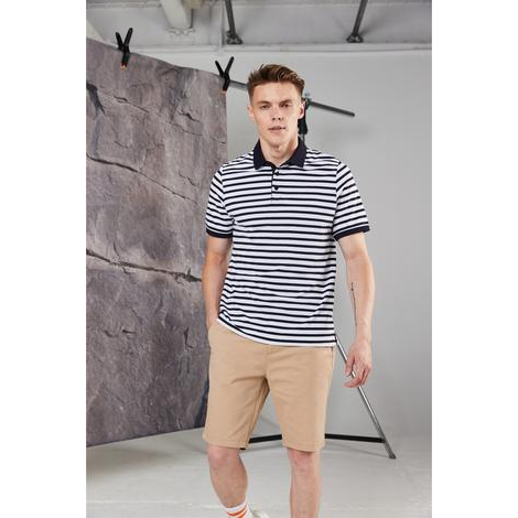Striped jersey polo FRONT ROW