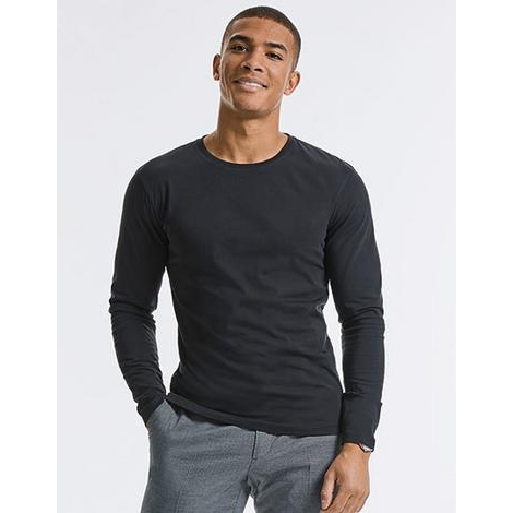 Men's Pure Organic Manches Longues T-shirt-RUSSELL