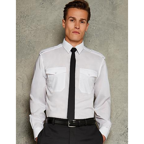 Men`s Tailored Fit Pilot Shirt Long Sleeve-KUSTOM KIT