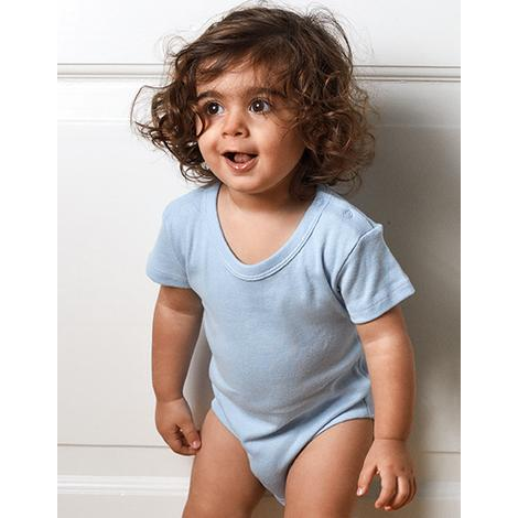 Babies Short Sleeve Bodystocking-NEUTRAL