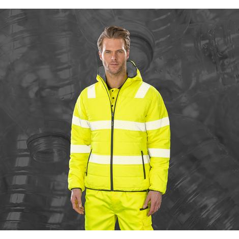 Recycled Ripstop Padded Safety Jacket-RESULT GENUINE RECYCLED