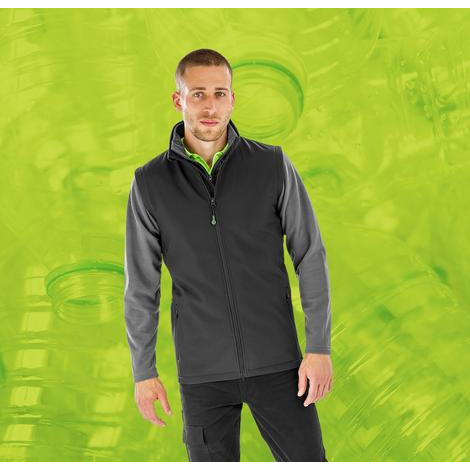 Mens Recycled 2-Layer Printable Softshell Bodywarmer-RESULT GENUINE RECYCLED
